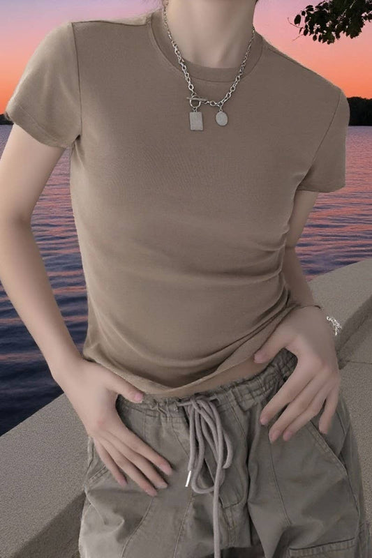 CWTTS1594_SUMMER SLIM FIT HOT GIRL TEMPERAMENT TOPS