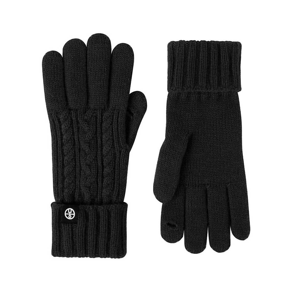 CONTRAST COLOR WOOL KNITTED JACQUARD WARM GLOVES