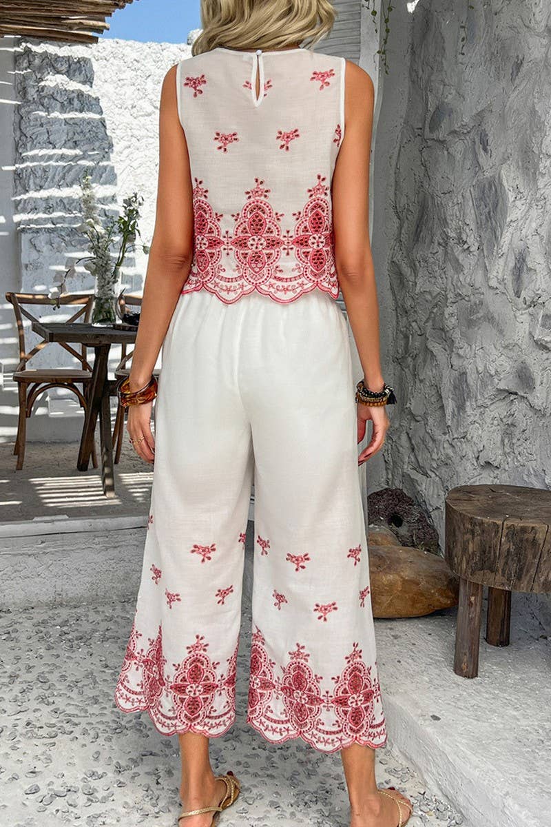 CWSS1189_SUMMER CASUAL CONTRAST COLOR TWO PIECE