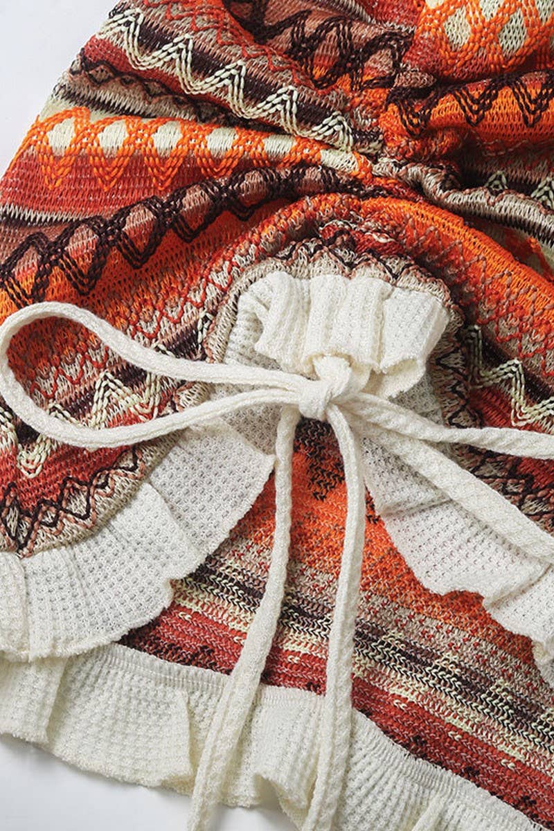 CWDSD7836_DOPAMINE KNIT DRAWSTRING BACKLESS TIE STRAP DRESS