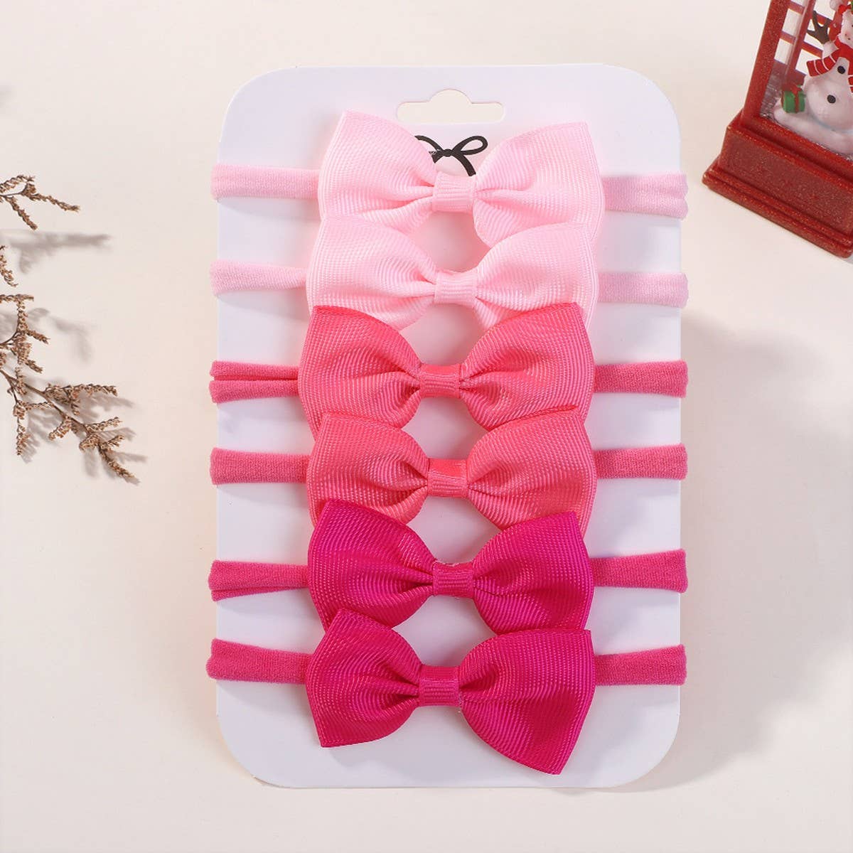 Kids Bow Headband Set ? Elastic Nylon No Marks