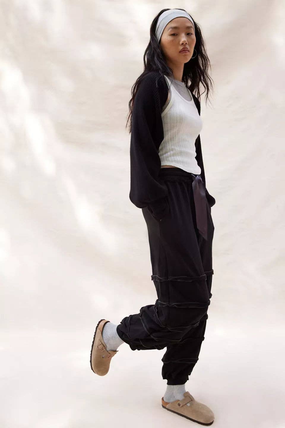 CWBLP1552_COMFORTABLE REVERSIBLE ELASTIC-POCKET PANTS