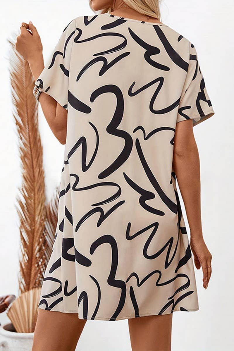 CWDSD7649_ELEGANT COMMUTING LOOSE SHORT DRESS