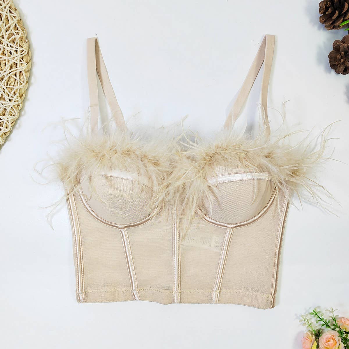 SWEET FEATHERED COMFORT HERRINGBONE CORSET