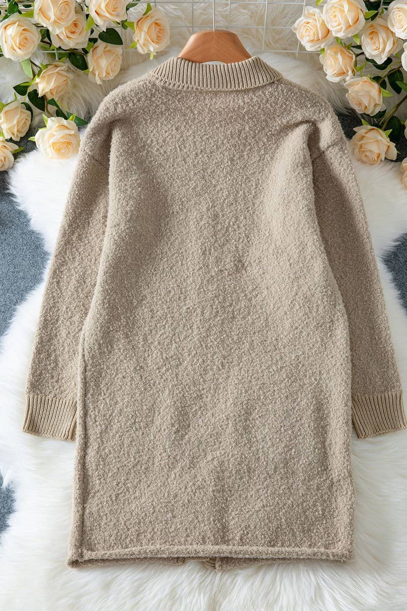 CWOCAL00708_CASUAL OVERSIZED DROP SHOULDER KNIT CARDIGAN