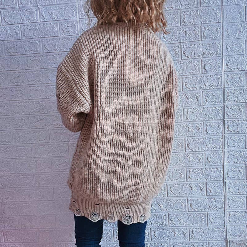 WOSWL1296_Crew Neck Pullover Casual Long Sleeve Sweater