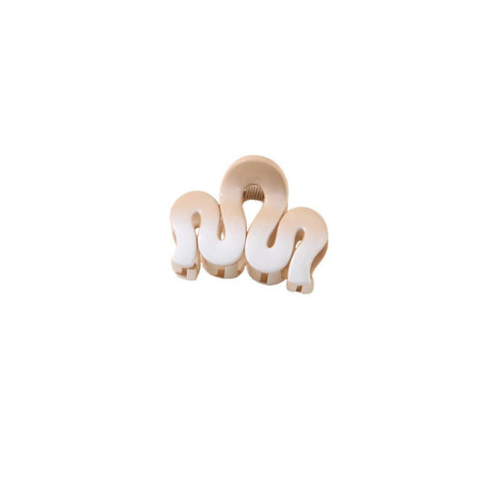 Wave gradient color half hair clip shark clip