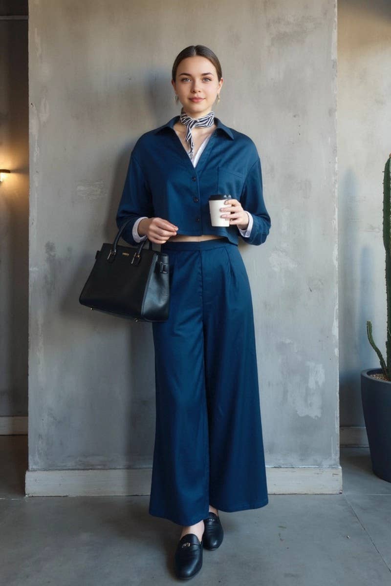 CWSTB1748_SOLID COLOR LONG SLEEVE PANTS LOUNGE SET