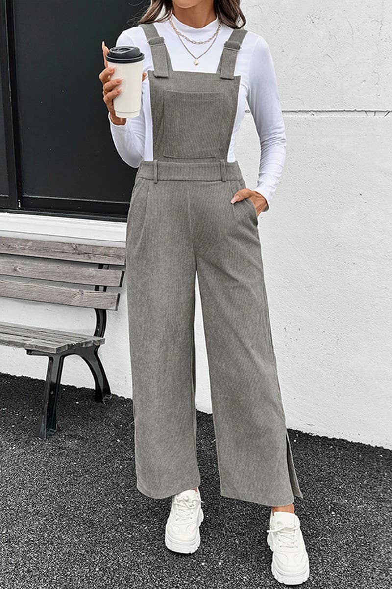 CWSJS1767_SOLID CORDUROY ADJUSTABLE STRAP JUMPSUIT