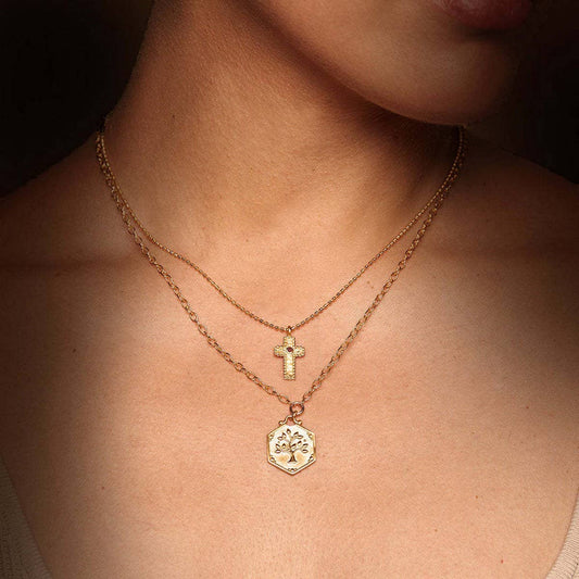 Stainless Steel Fashion Cross Necklace_CWMM5709