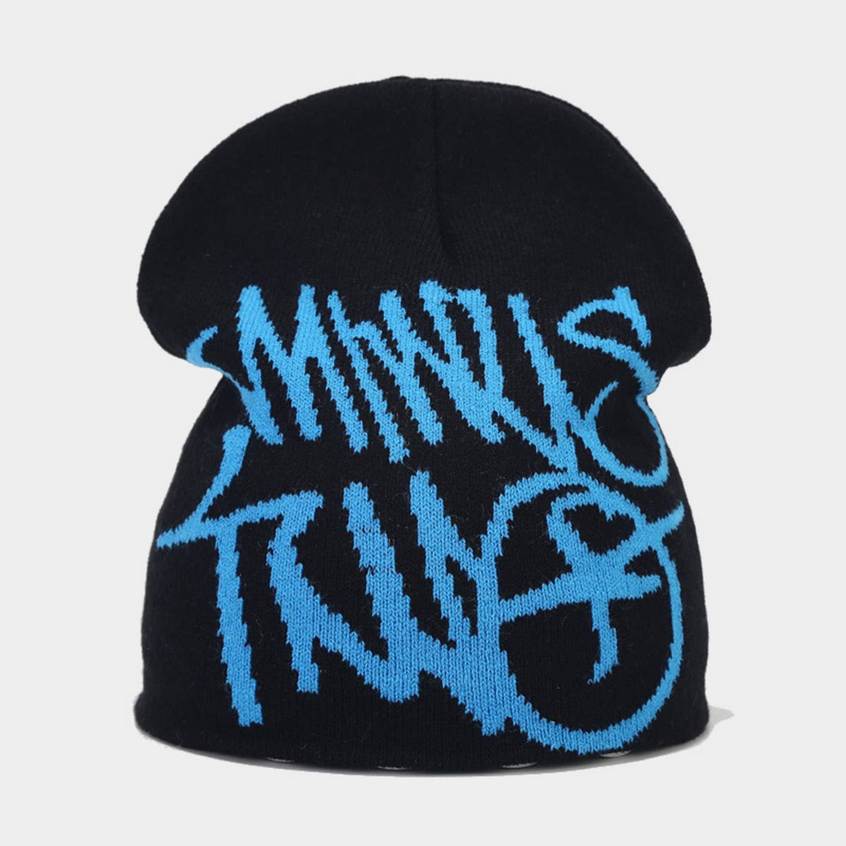 WINDPROOF LETTER JACQUARD KNITTED HAT_CWAH1616