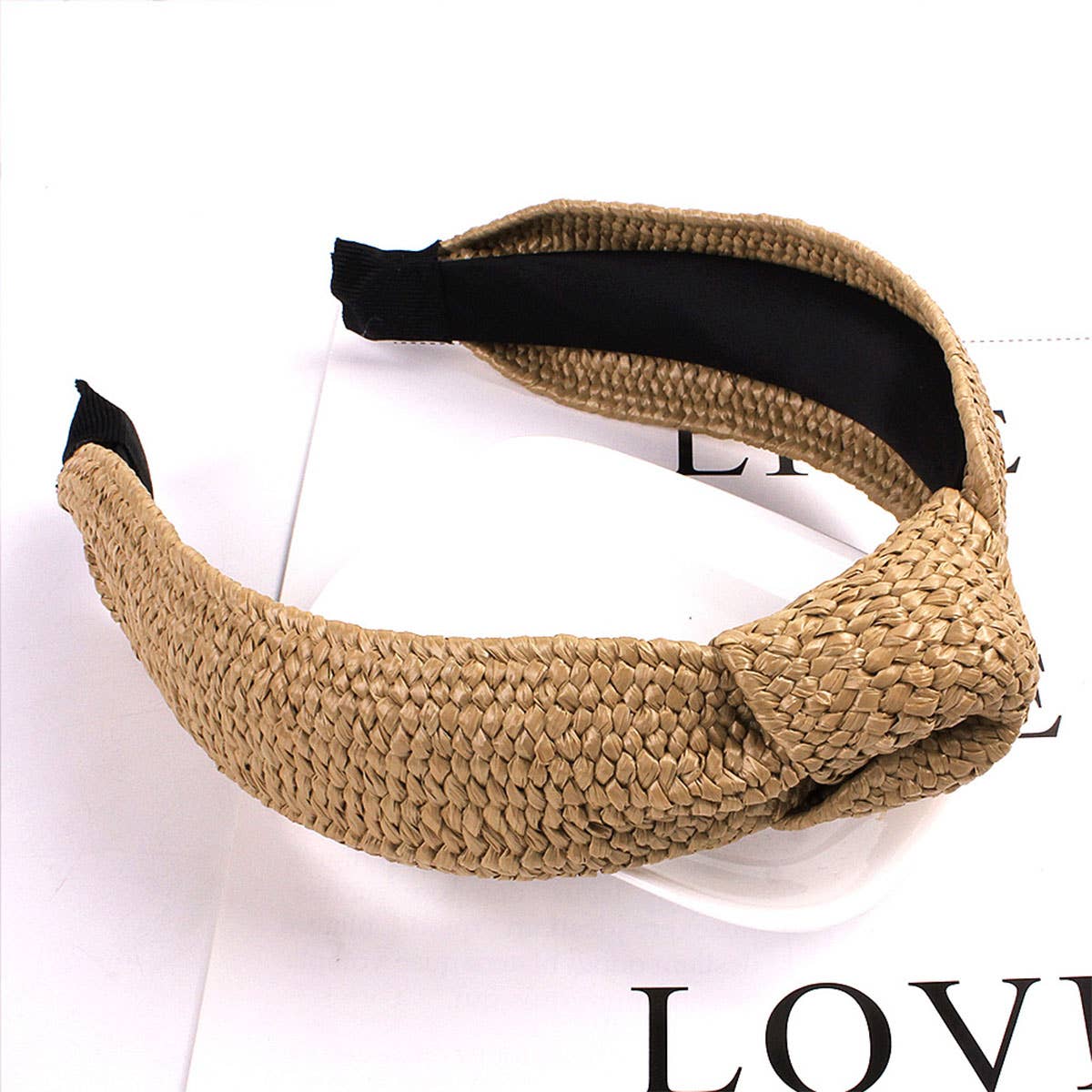 KNOT DECOR BRAIDED DETAIL HEADBAND_CWAHA0220