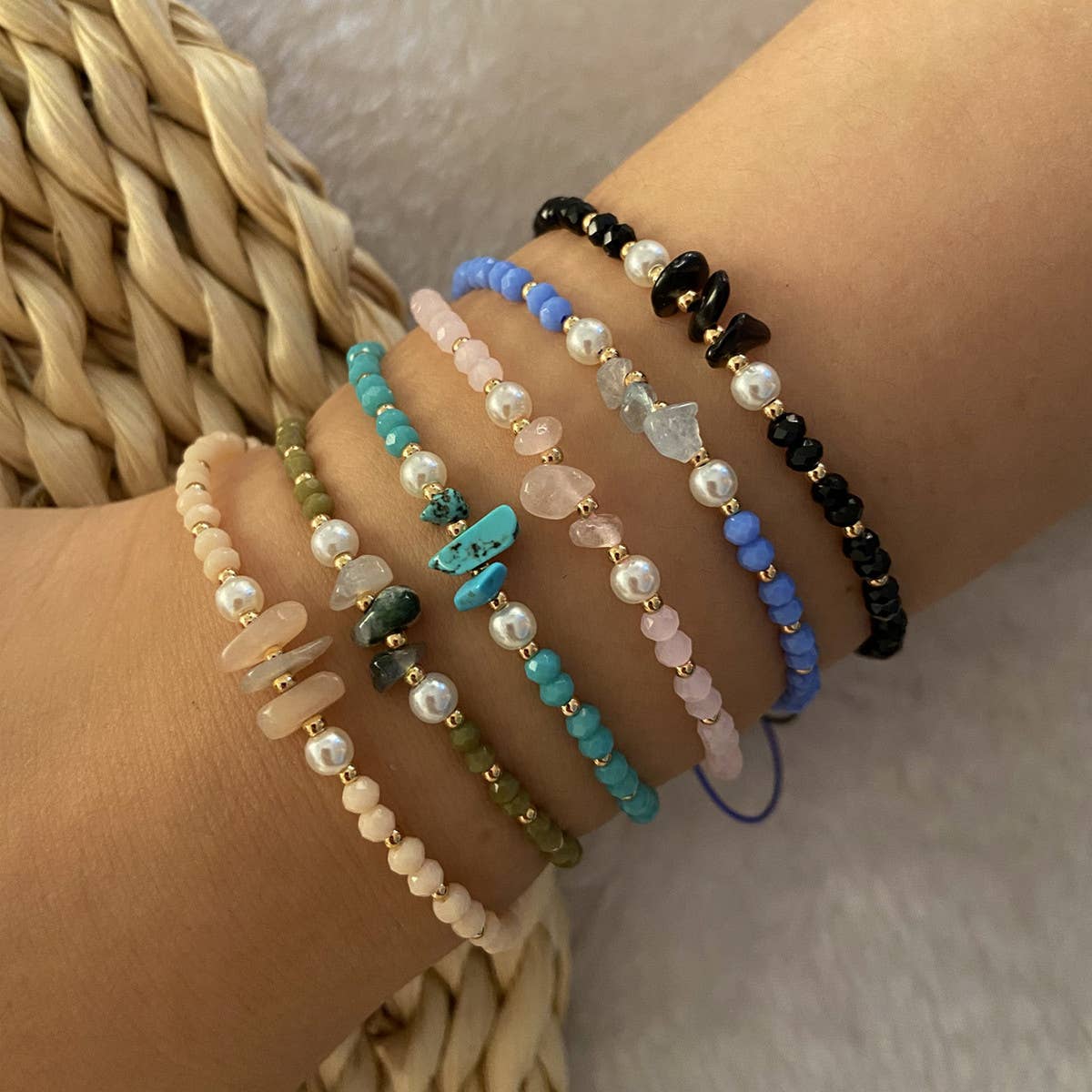 CRYSTAL NATURAL STONE BRACELET WOVEN JEWELRY