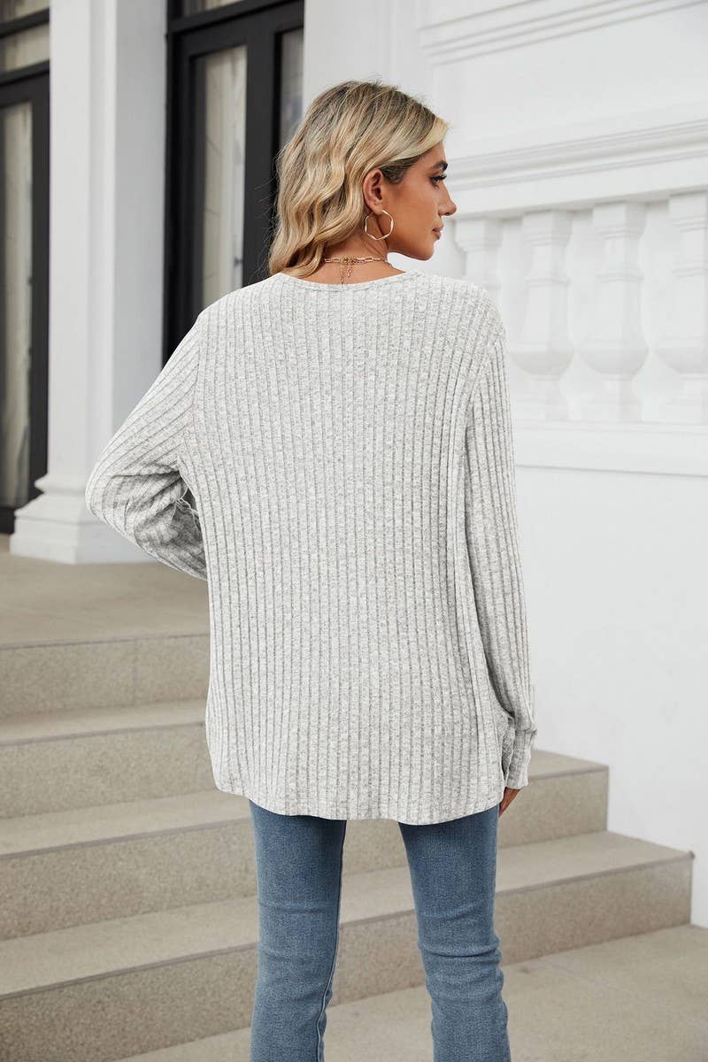 CWOCAL1348_SOLID COLOR BUTTON CASUAL LONG SLEEVE CARDIGAN