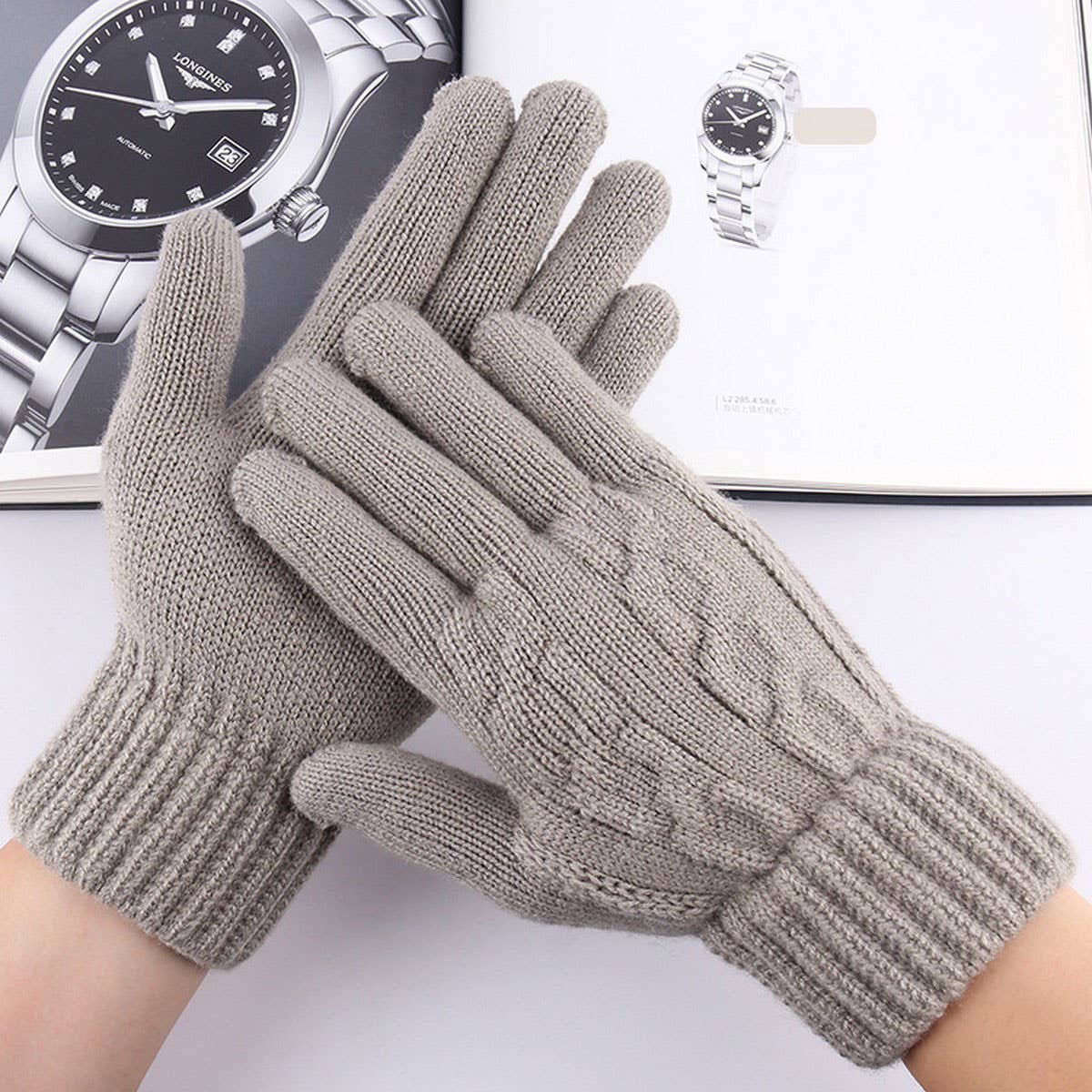 WINTER MEN'S TOUCH SCREEN JACQUARD KNITTED GLOVES_CWAG0229