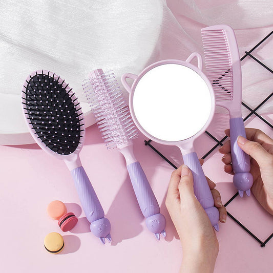 CARTOON RABBIT MIRROR COMB SET OF 4_CWMM0921