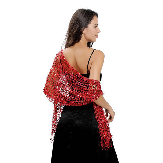 2024 NEW DINNER SEQUIN EMBROIDERY TASSEL SHAWL_CWASC1081