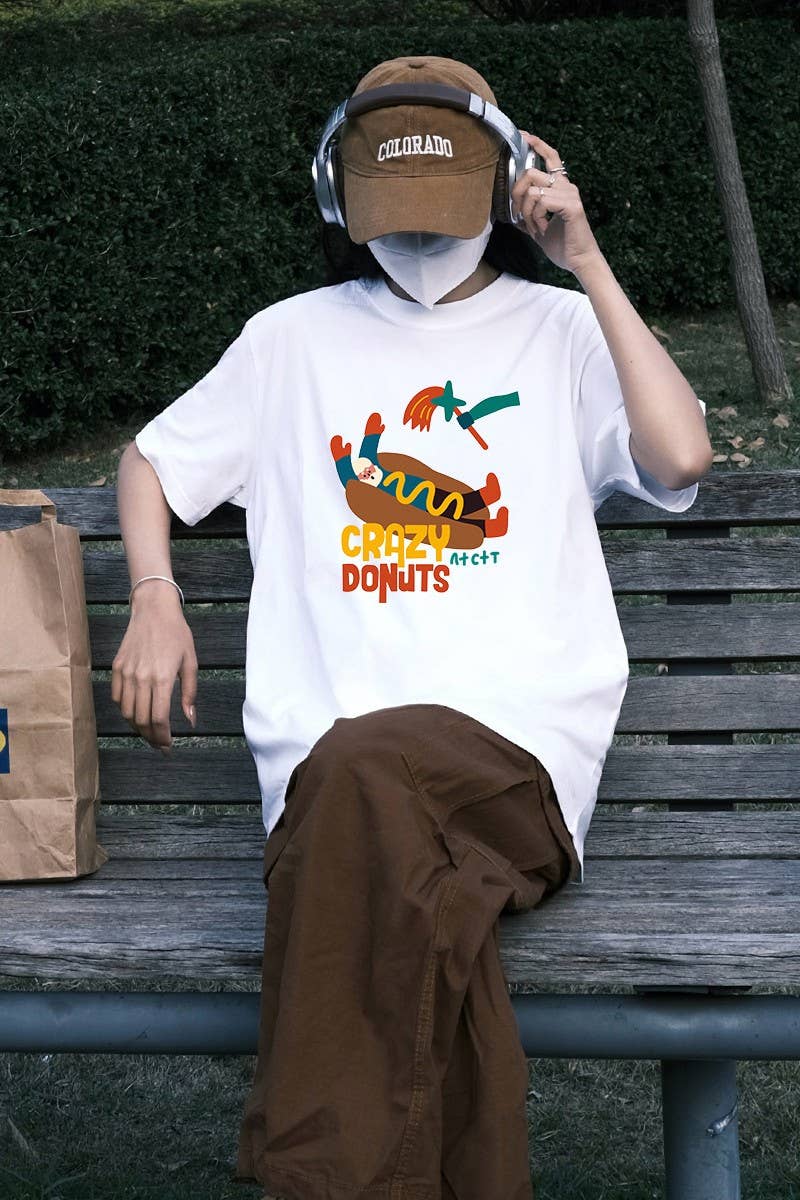 CWTTS1597_NEW SUMMER ROUND NECK SLIM SHOULDER TOP