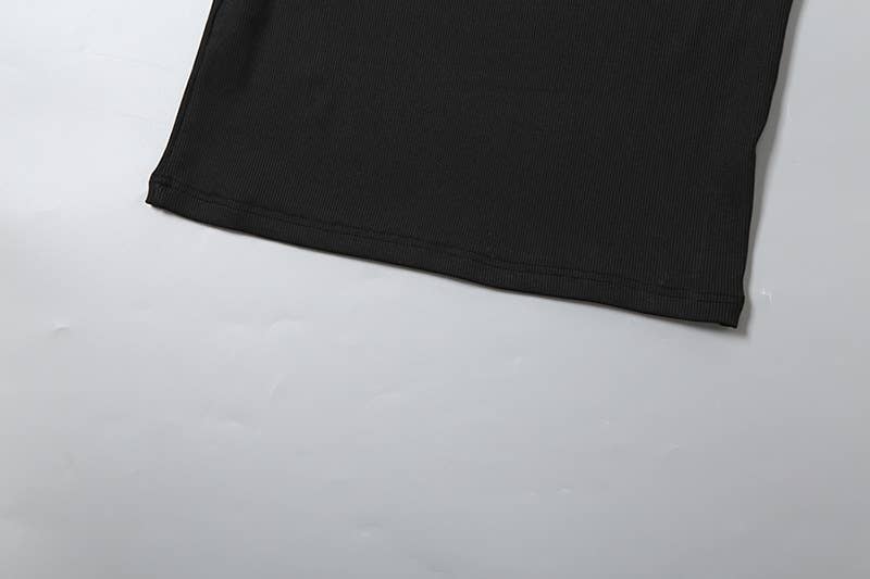 Color-blocking one-shoulder high-waisted dress