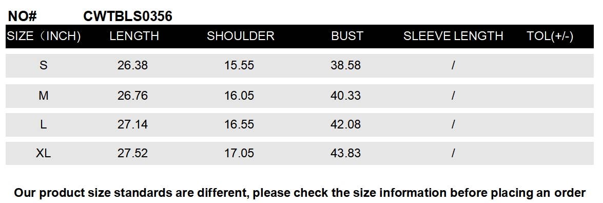 CWTBLS0356_Round neck Print Short Sleeve Blouse