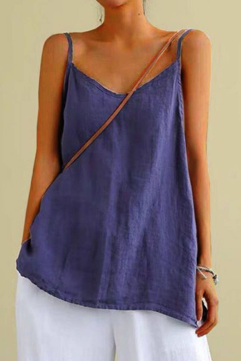 CWTTSL0405_SUMMER LOOSE SLEEVELESS VERSATILE BASE TOP