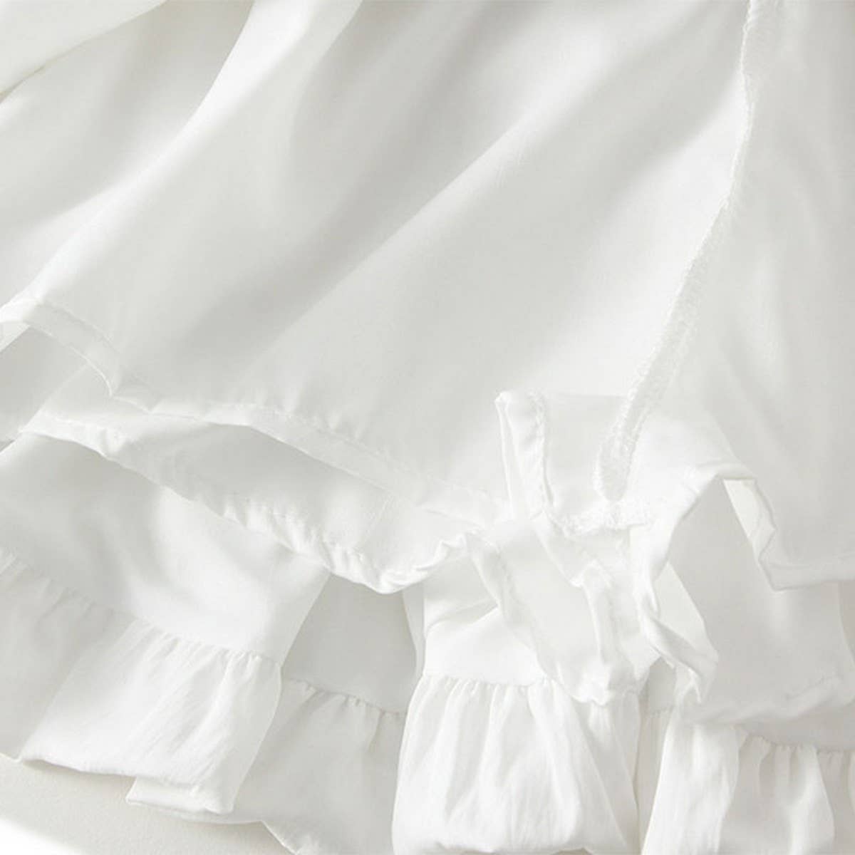 HIGH WAIST A-LINE SHORT SKIRT WITH BOW BUDS