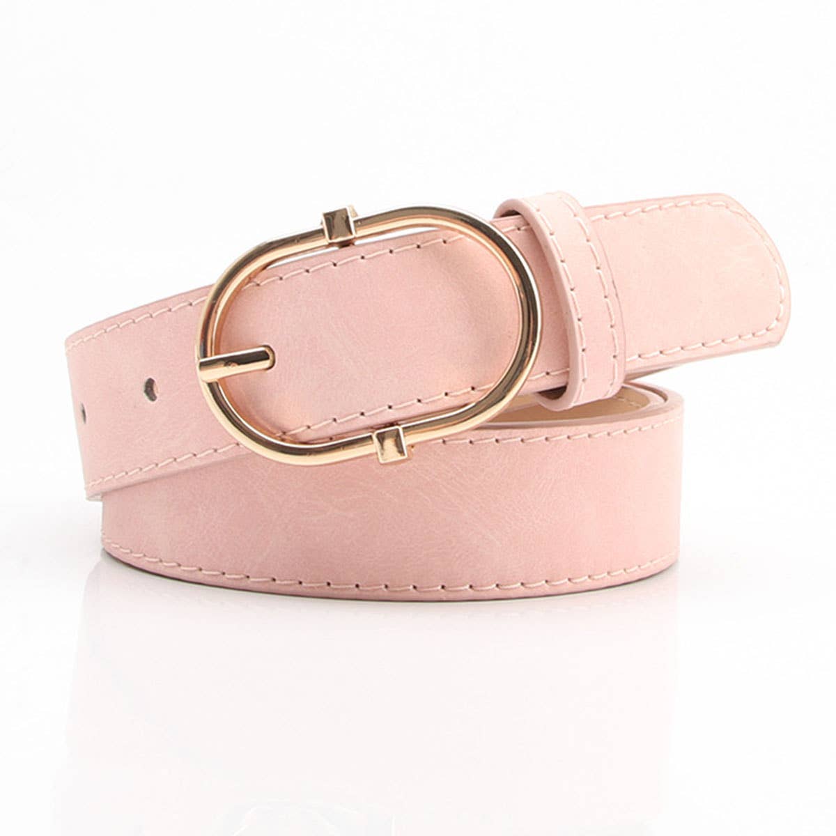 Comfortable jeans belt with alloy pin buckle