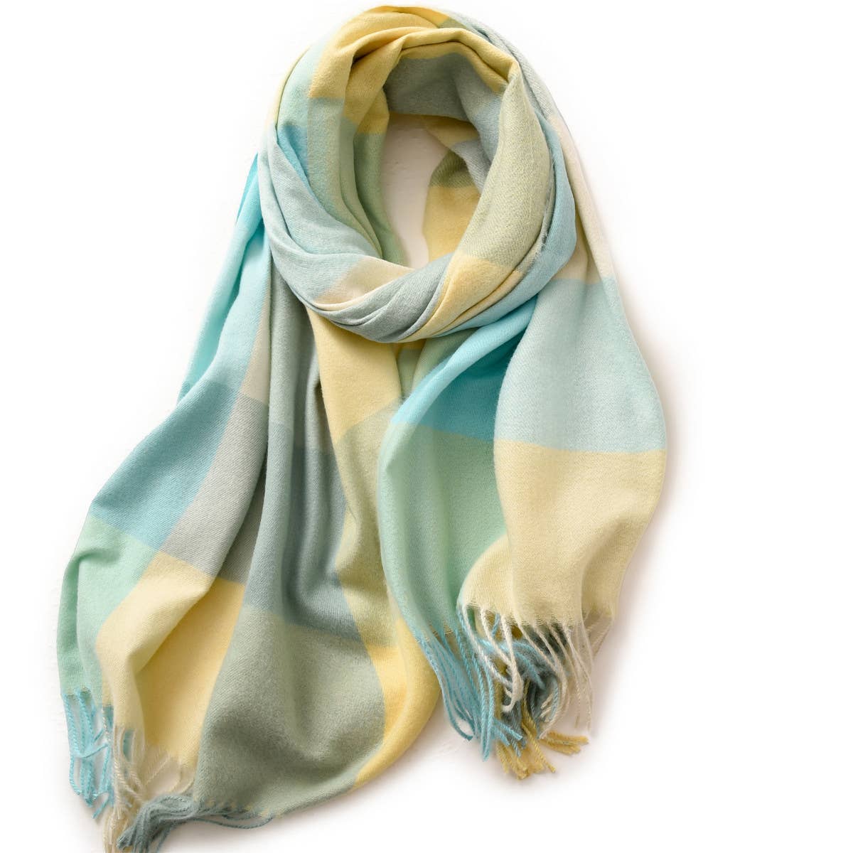 Elegant Plaid Shawl - Winter Scarf for Women