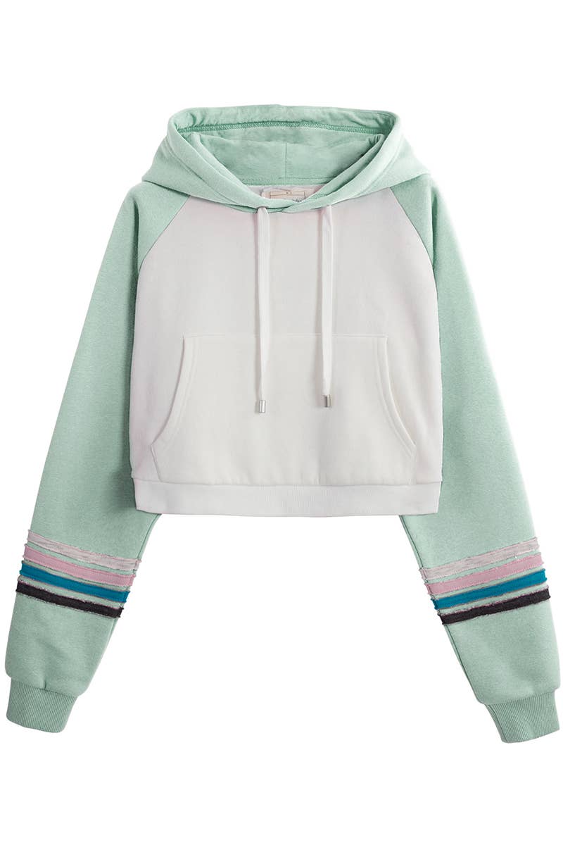 CWOHOL424_Basic Lightweight Pullover Cropped Hoodie