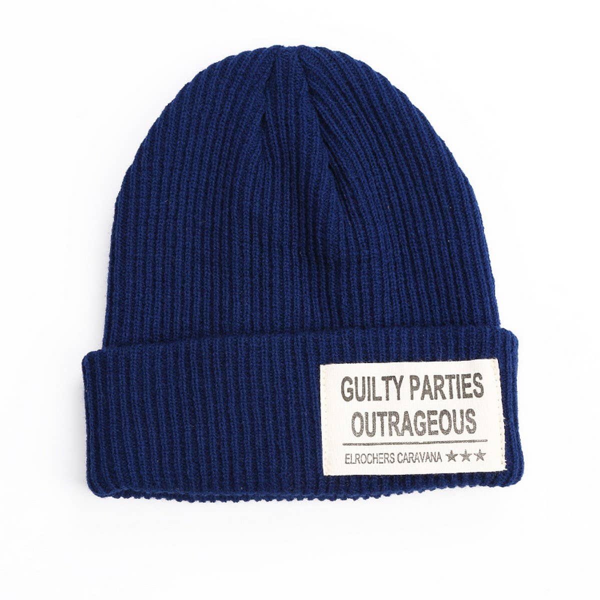 CWAH04358_GUILTY PATCH KNIT BEANIE WINTER WARM HAT
