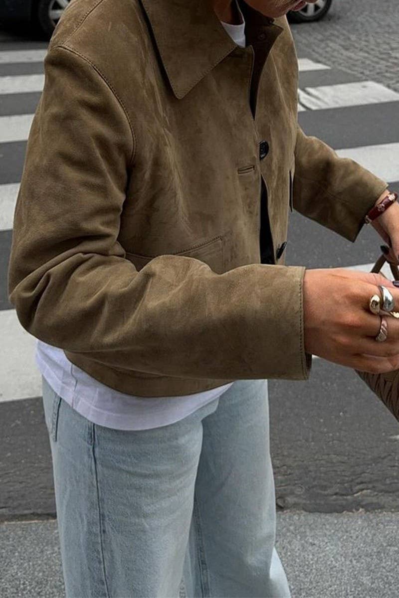 CWOCO00198_COMMUTER BUTTON SOLID COLOR LONG-SLEEVED JACKET