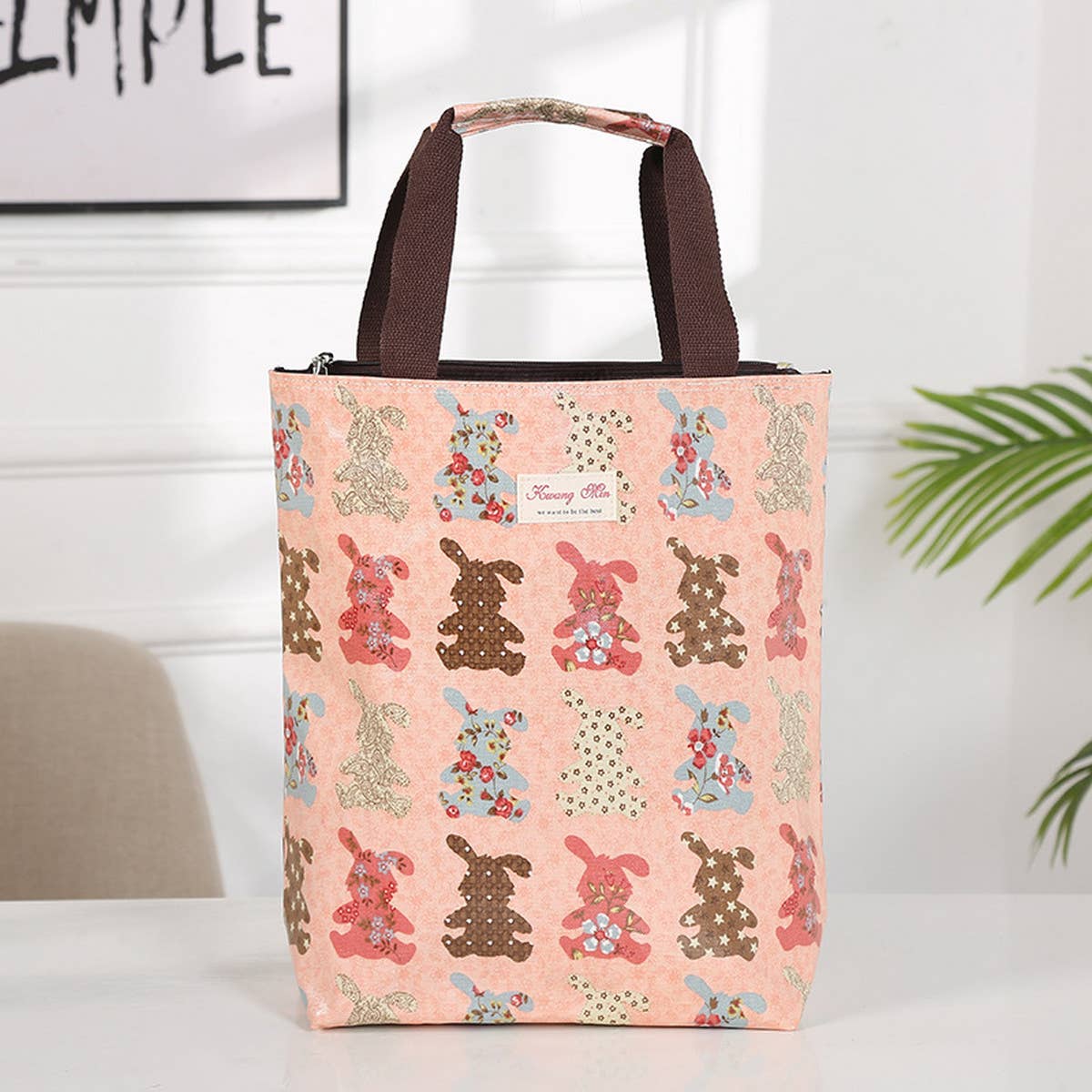 WATERPROOF FLORAL MULTI-LAYER CANVAS SHOULDER BAG_CUAB0189