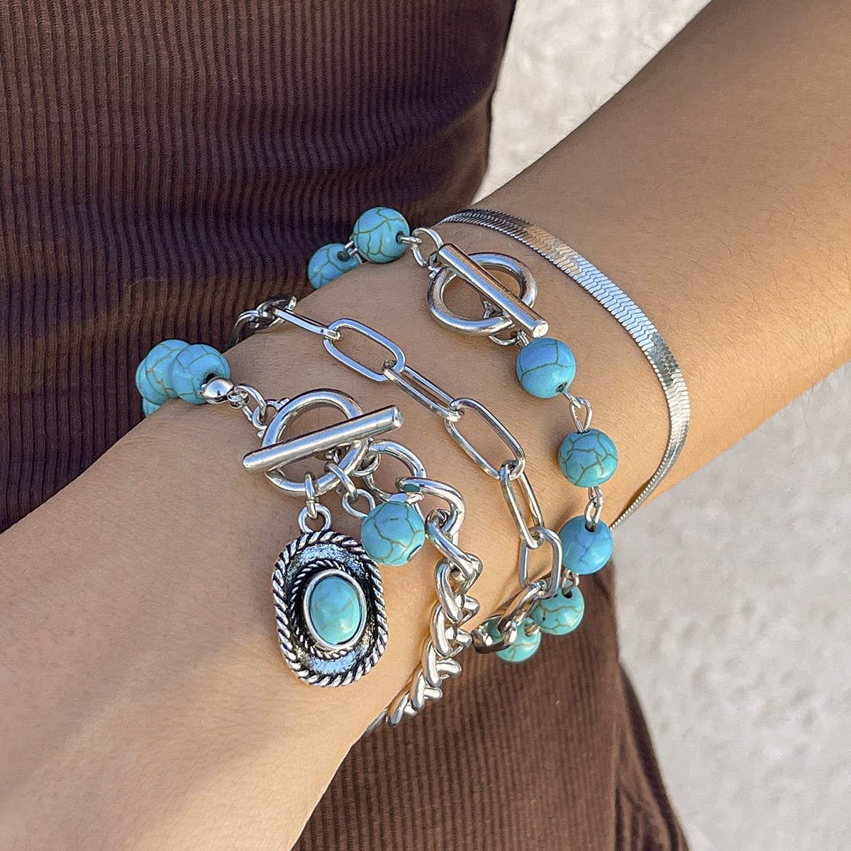 NEW RETRO PERSONALITY MULTI-ELEMENT BRACELET