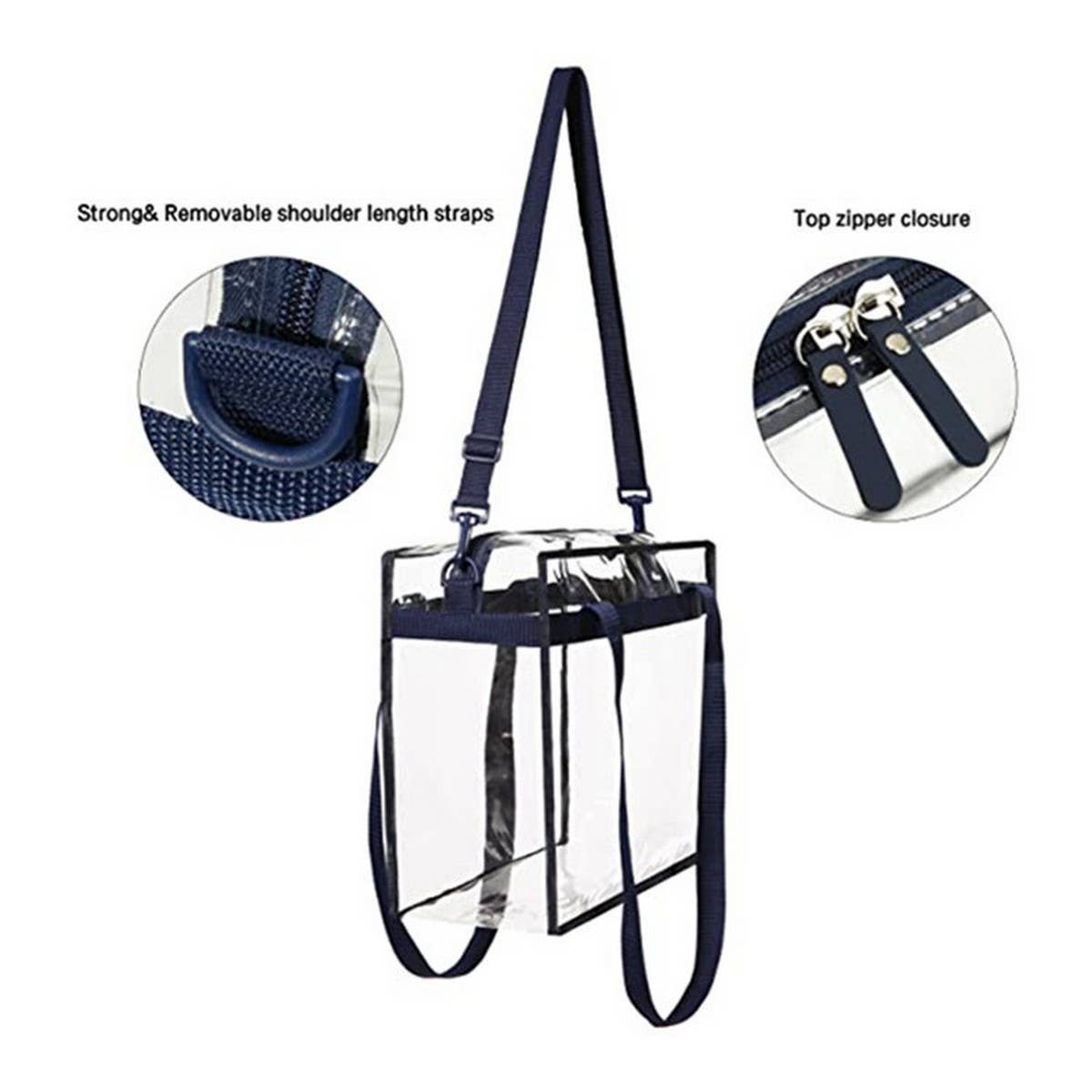 TRANSPARENT CROSSBODY BAG PORTABLE SHOPPING BAG_CWAB1307