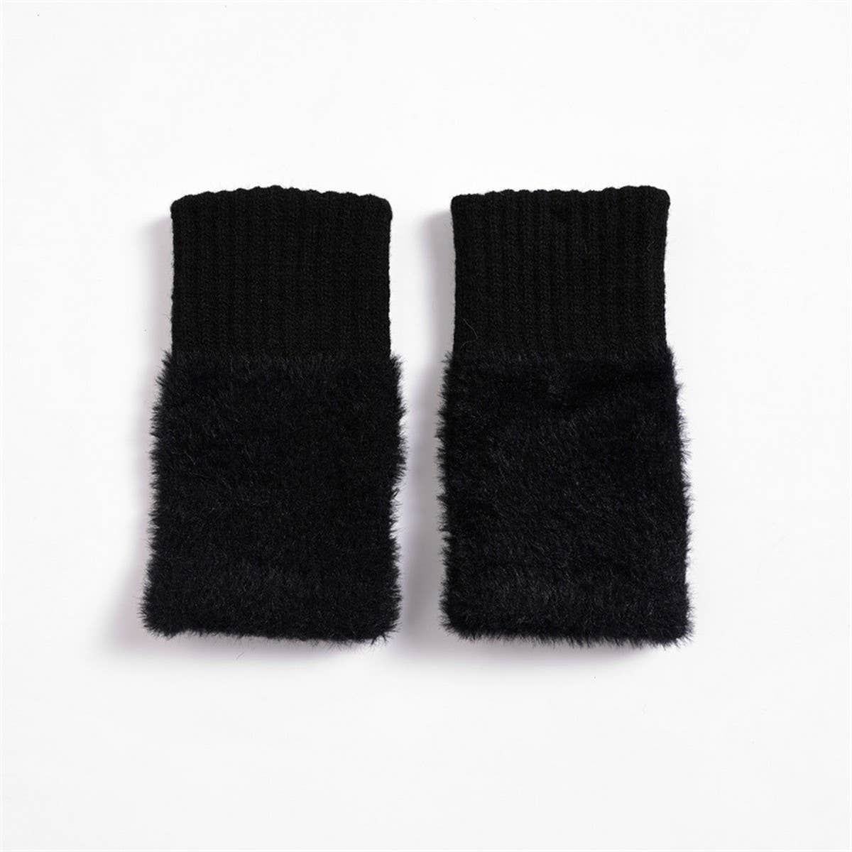CWAG0276_THICKENED WATERPROOF MINK FUR FINGERLESS GLOVES