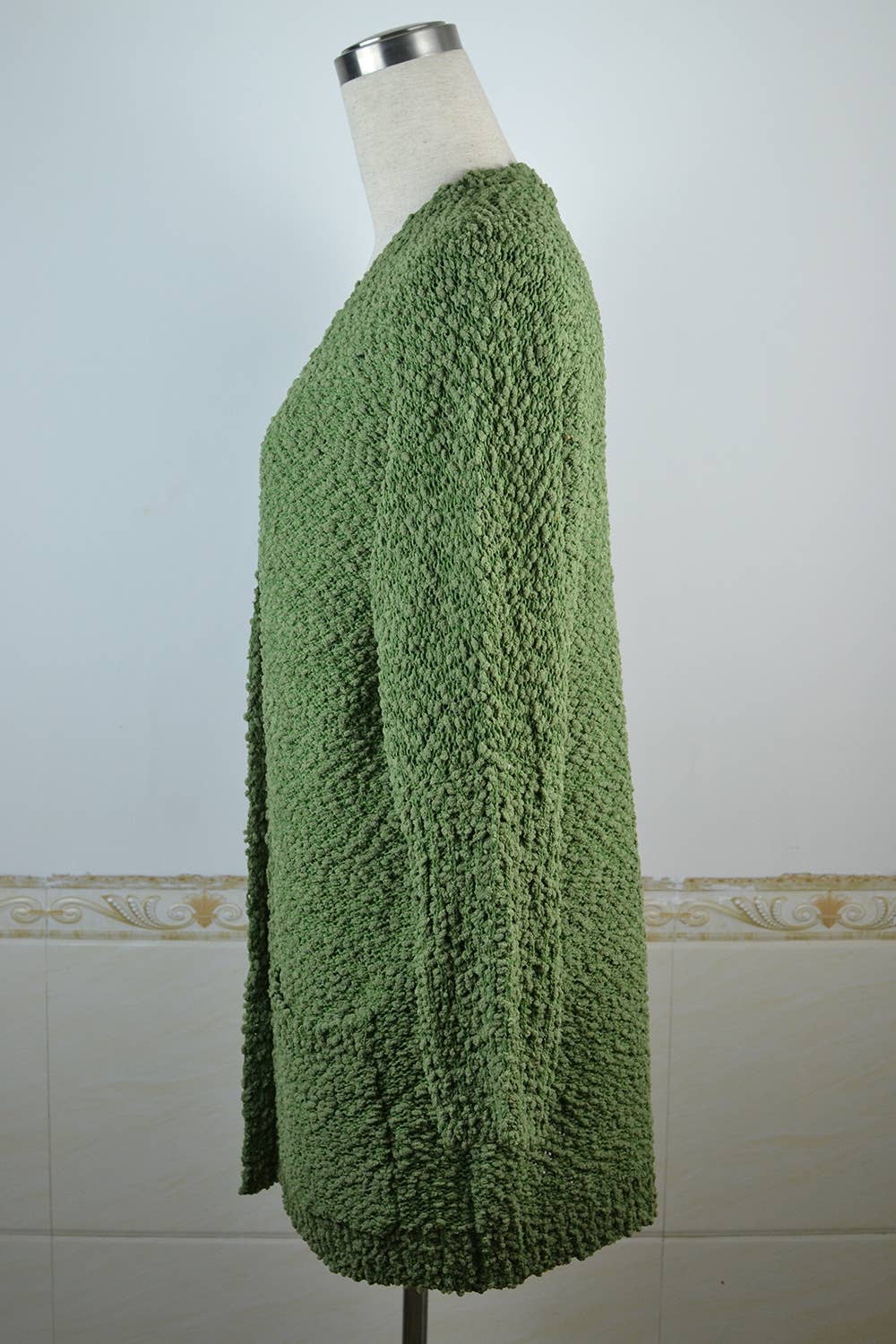 CWOSWL1044_Long Sleeve Open Front Long Cardigan Sweater