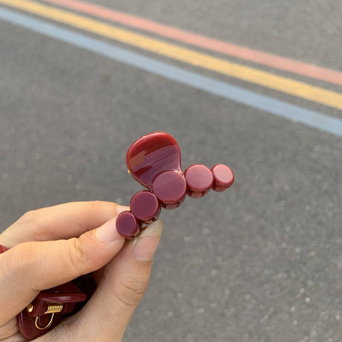 CWAHA4448_NEW RED ELEGANT AND HIGH-END HAIRPIN