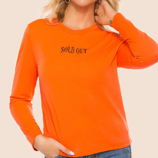 CASUAL PULLOVER ROUND NECK LETTER PRINT T-SHIRT