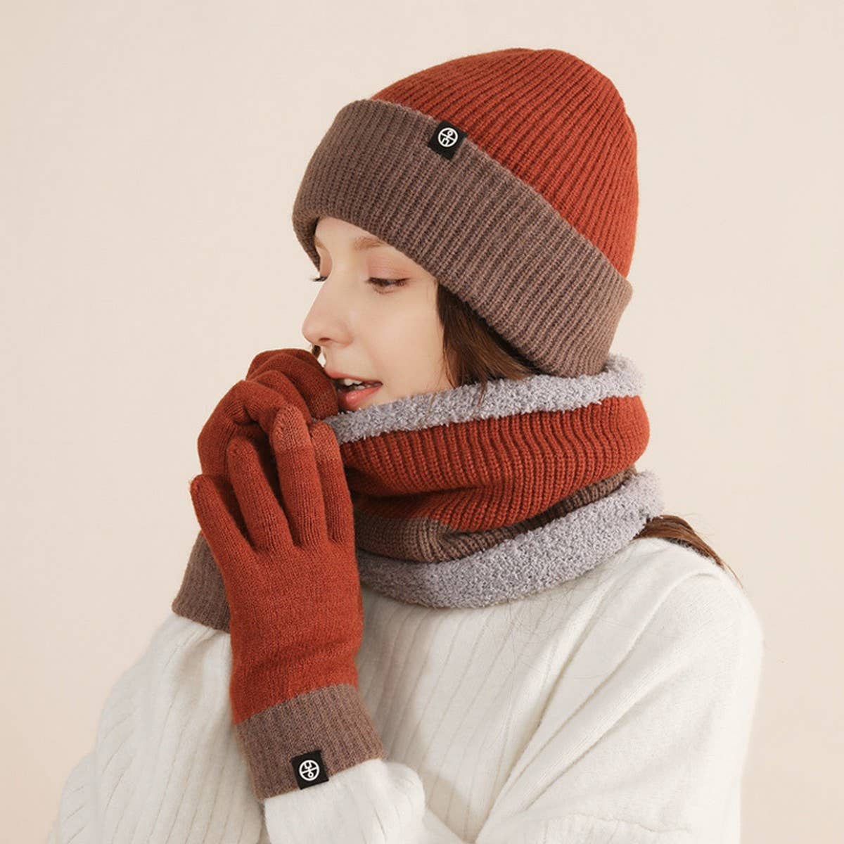 OUTDOOR COLD-PROOF DOUBLE-SIDED EARMUFFS SUIT_CWMM2793