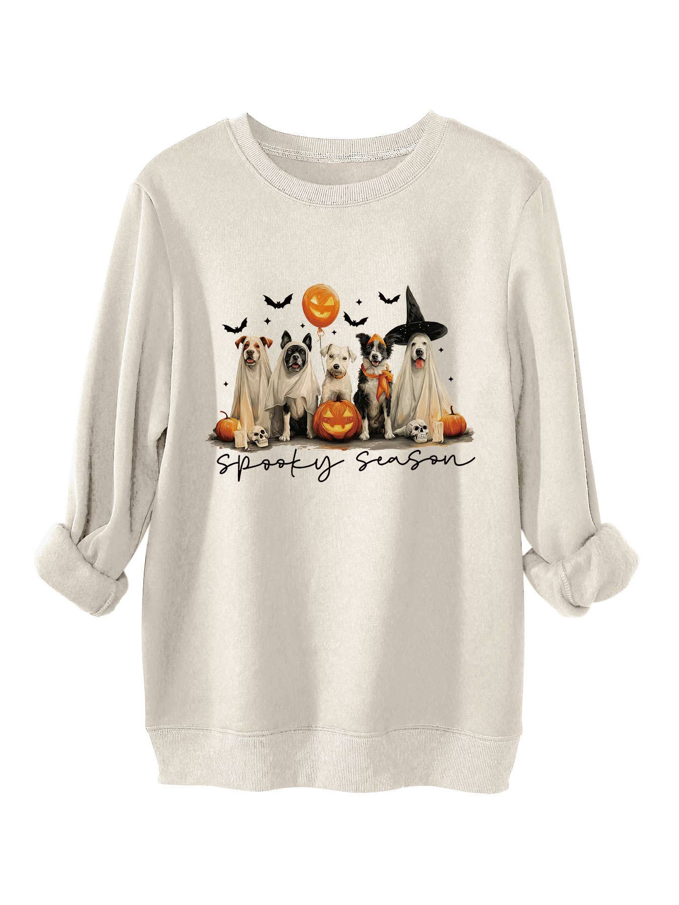 Cute and fun Halloween printed thick warm hoodie