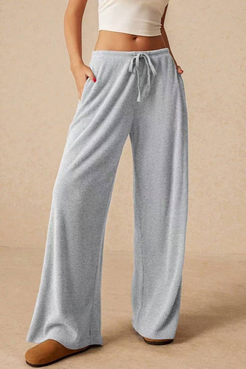 CWBLP01032_SOLID COLOR LOOSE HIGH WAIST WIDE LEG PANTS