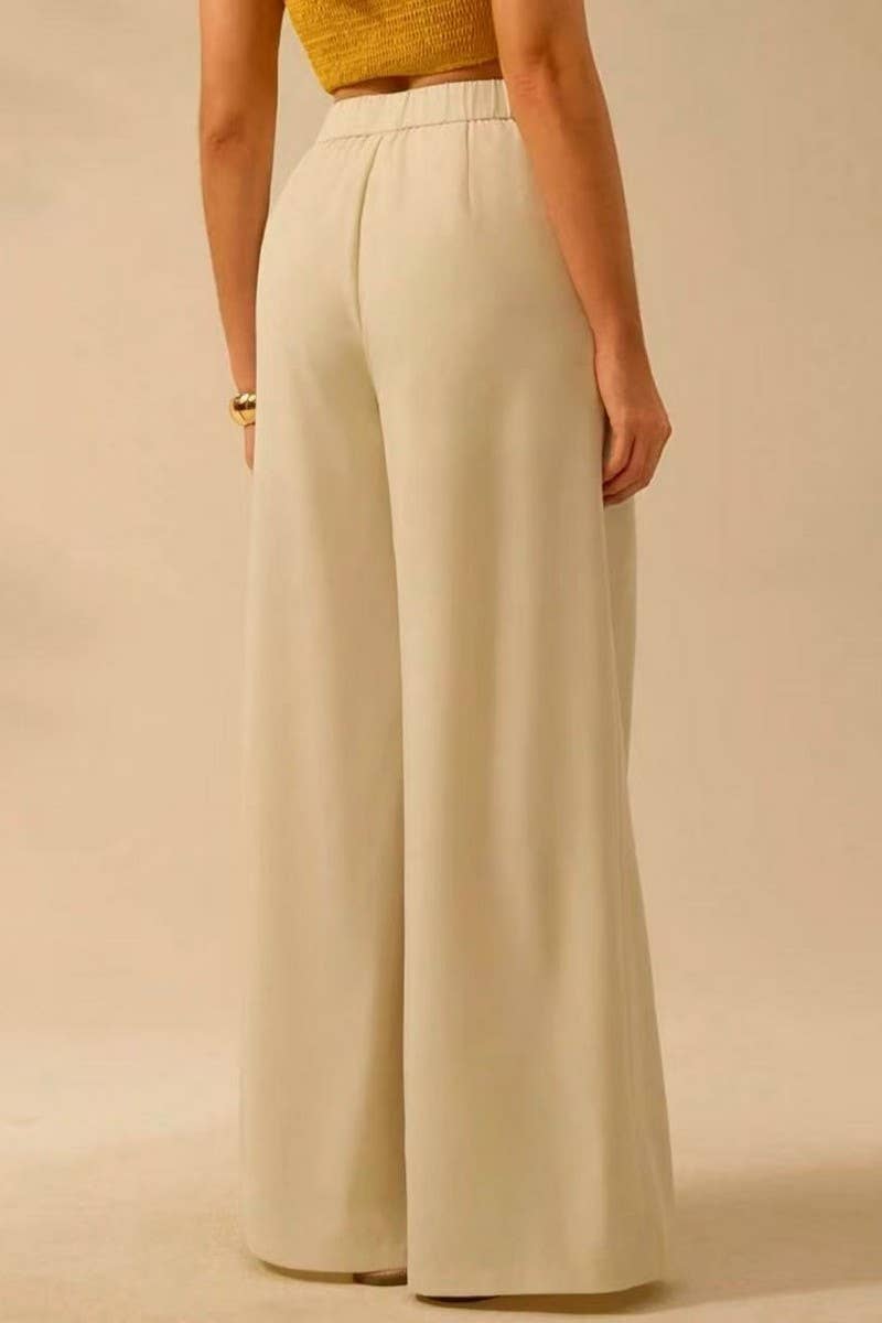 CWBLP2032_FLORAL PRINT LOOSE HIGH-WAIST WIDE LEG PANTS