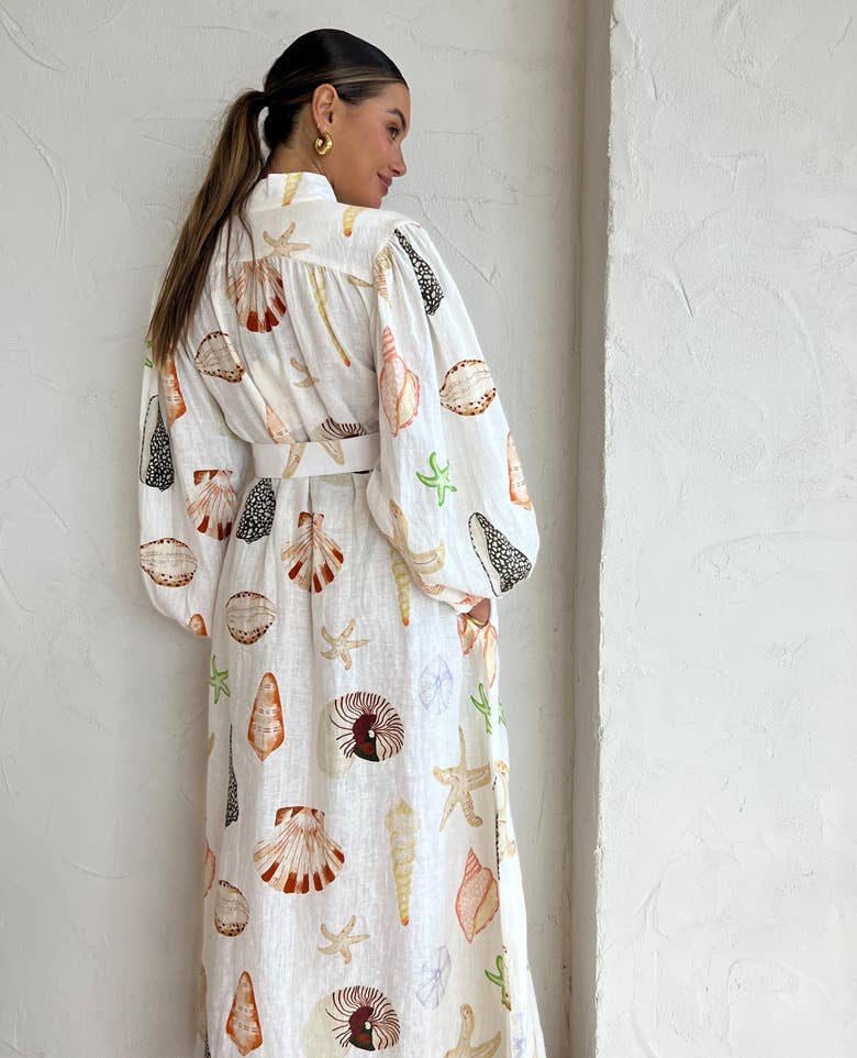 CASUAL LANTERN SLEEVES CASUAL FASHION PRINT DRESS