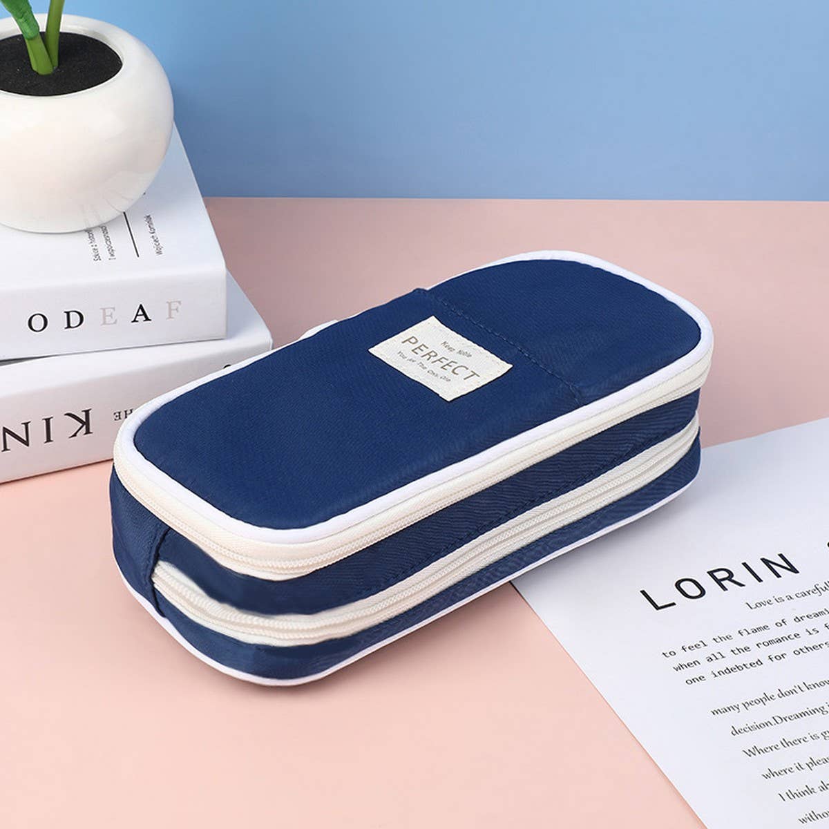MACARON LARGE CAPACITY SIMPLE PENCIL POUCH_CWAB2801