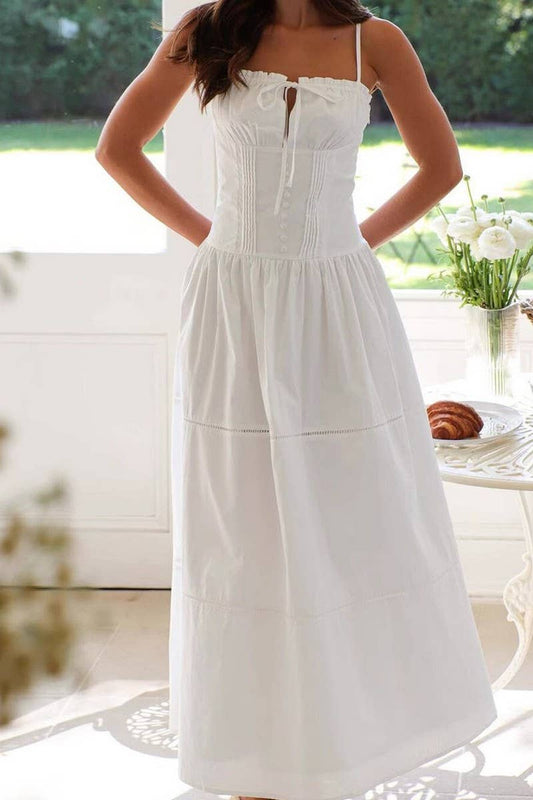 CWDHL0885_HOLIDAY CASUAL STYLE SOLID COLOR SMALL SLING DRESS