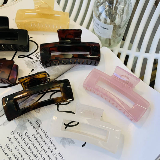 CWAHA1557_4.13"SIMPLE RECTANGLE HAIR CLAW CLIP