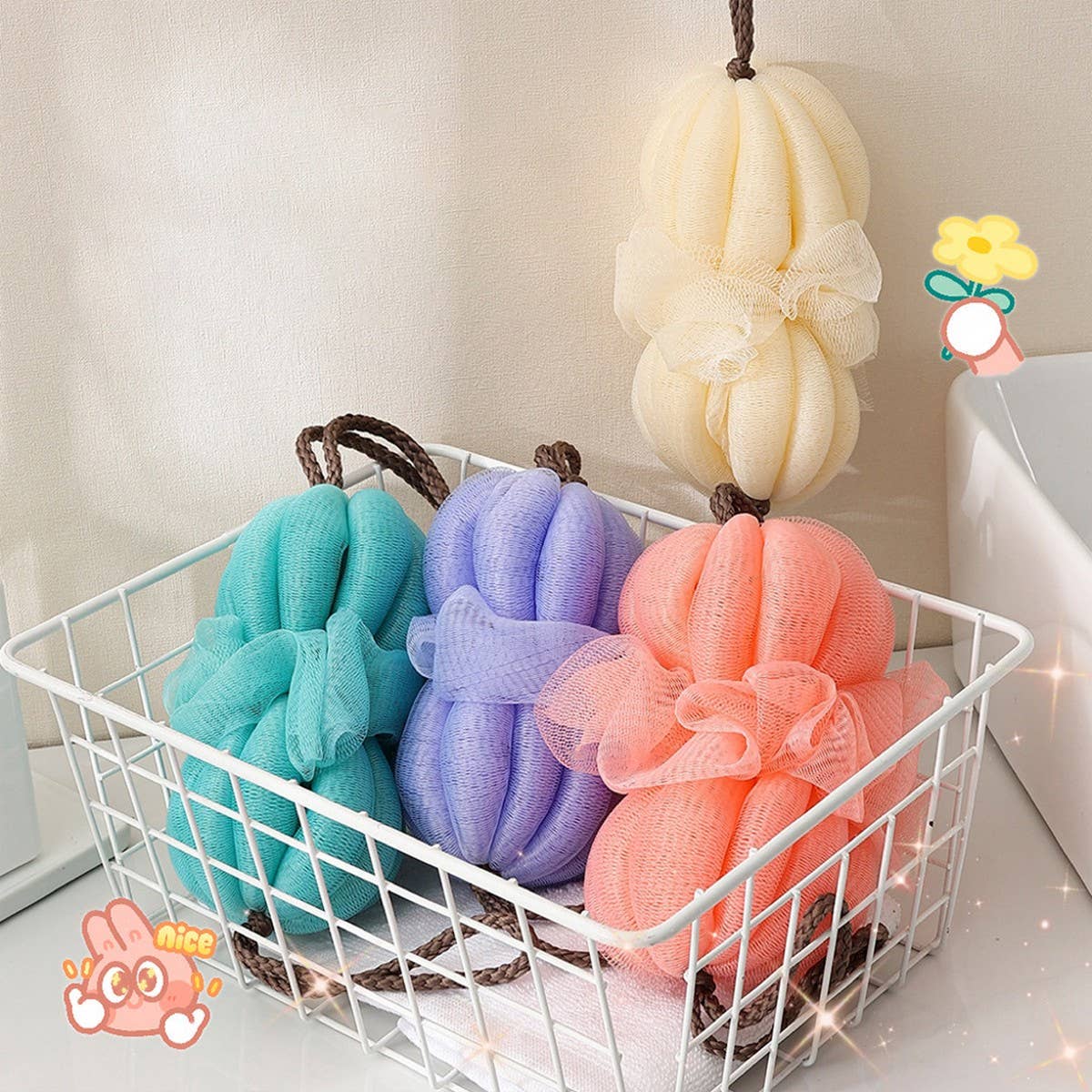 BATH POUF EXTRA LARGE NON-FALLING BATH BAR BATHBALL_CWMM3350