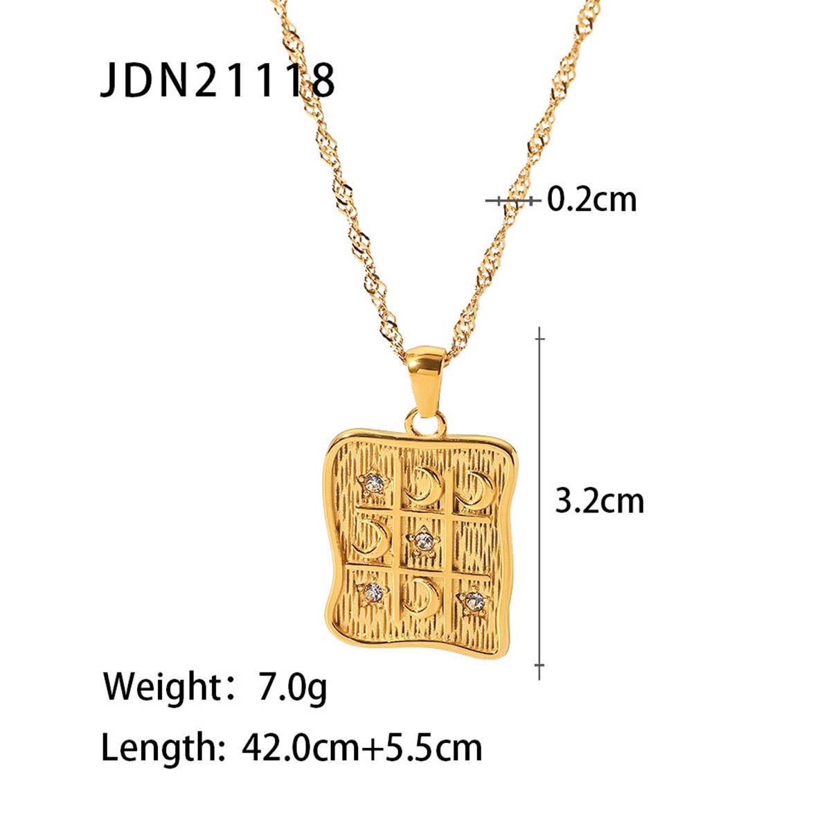 FRENCH FASHION VINTAGE STAINLESS STEEL NECKLACE