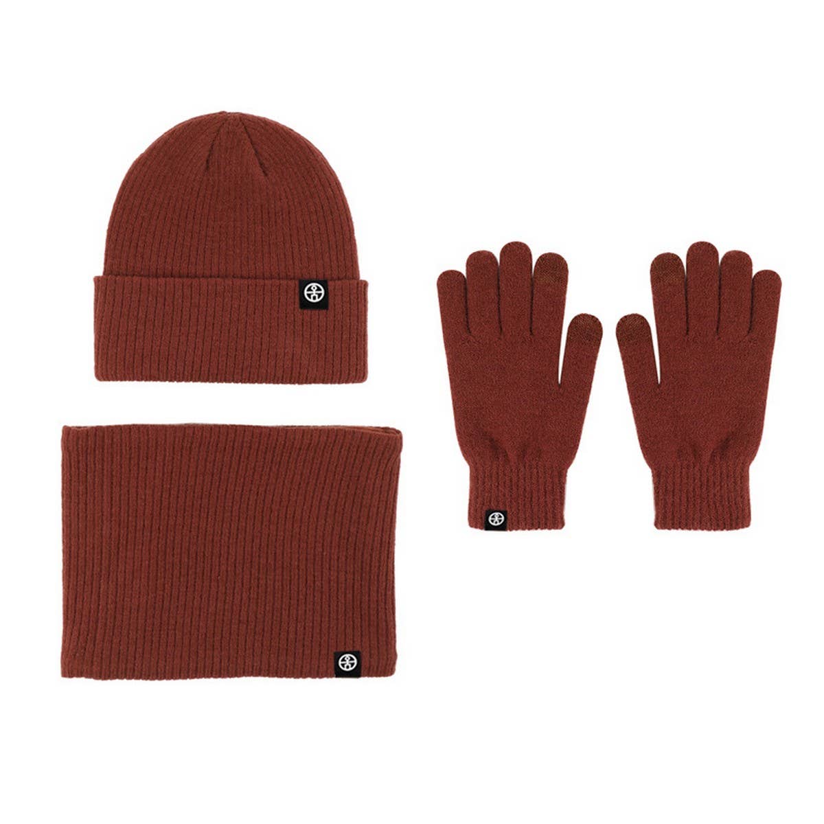 WINDPROOF WARM HAT SCARF GLOVES THREE-PIECE SET