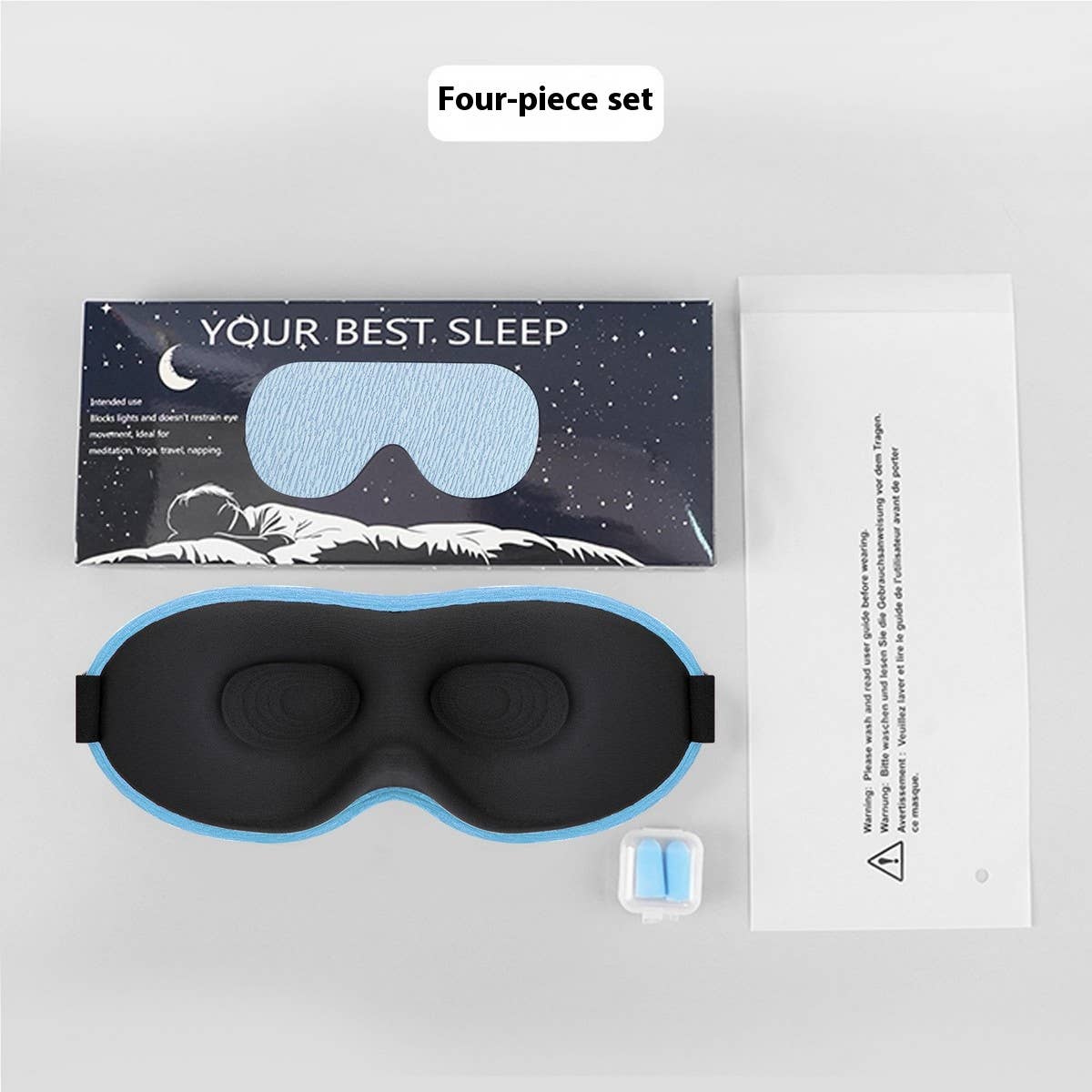 3D Sleep Mask Set, Soft & Light-Blocking Design_CWMM8044
